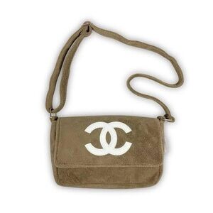 LOW START Chanel CC logo precision handbag bag taupe tan w/COA